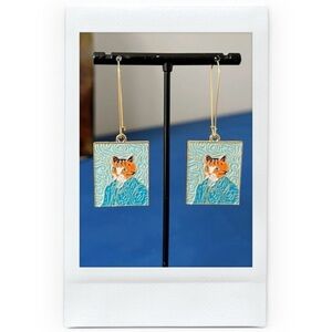Cat Van Gogh Earrings